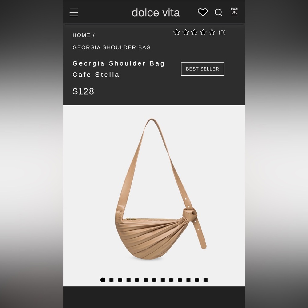 Dolce Vita Georgia Crossbody Bag Cafe Stella NEW